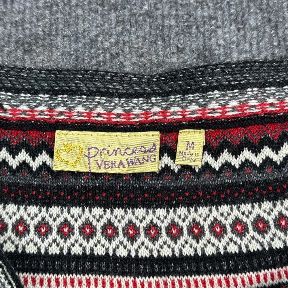 Princess Vera Wang Knit Mini Skirt Womens Size Medium White Black‎ Red Designer